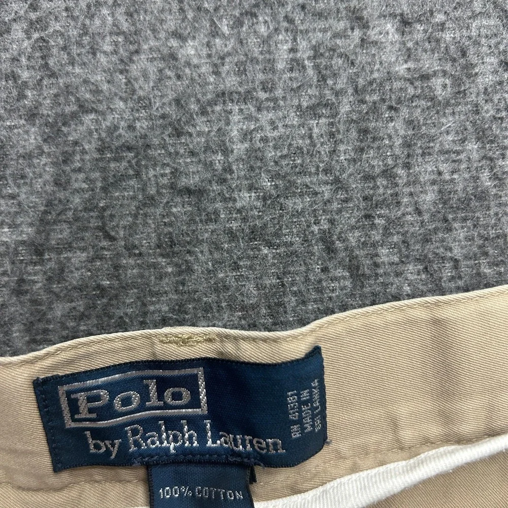 Polo Ralph‎ Lauren Chino Shorts Mens Casual Khaki Golf Size 42 Beige Preppy